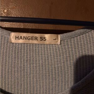 Hanger 55 Blue Waffle Knit Top